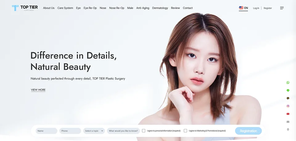 Top Tier Plastic Surgery website by WACUS