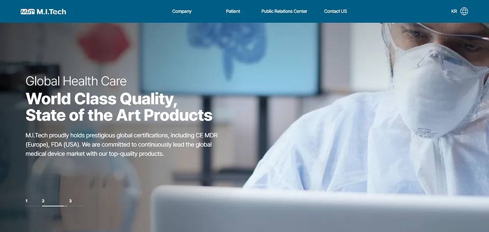 M.I.Tech medical device company website by WACUS